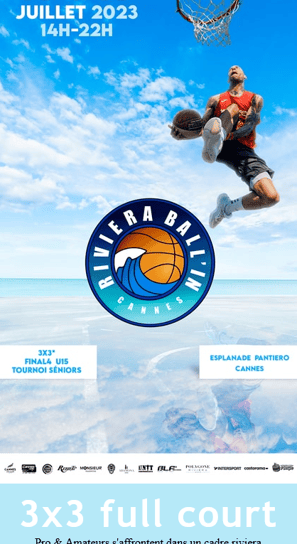 Image d'un visuel de site intenet déjà créé et sur cette image nous voyons un basketeur 
