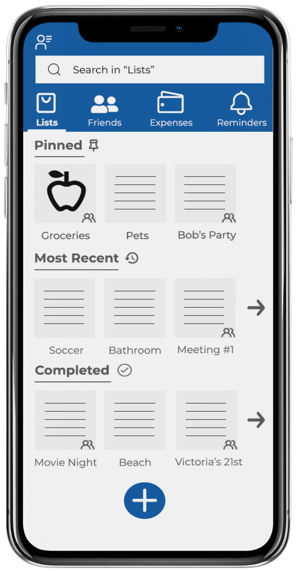 Shopden Lists Screen Shopden Lists Screen
