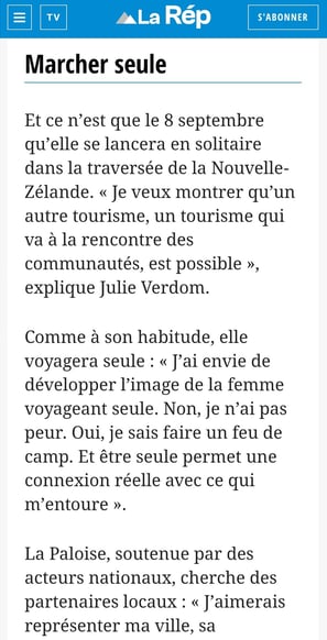 les limites du possible - article la rep - Julie verdom