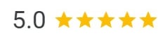 Our 5-star google review rating