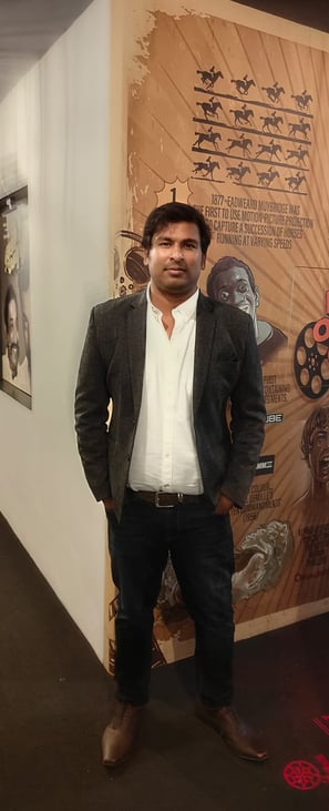 a man posing