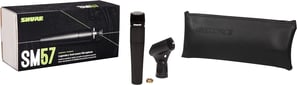 Shure SM57 Cardioid Dynamic Instrument Microphone w/A25D Mic Clip, Storage Bag