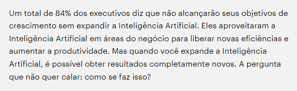 Noticia falando sobre grandes empresas usaram a IA no futuro