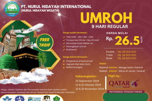 harga paket biaya umroh september oktober november 2024