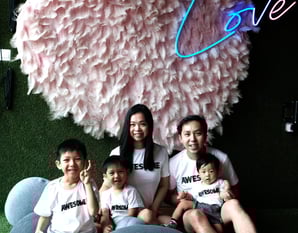 Thriving Kids Club Founder Mrs Serene Wee and family