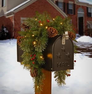 mailbox christmas swag