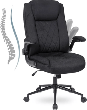 Flysky Silla con respaldo alto, Silla ejecutiva para Oficina, Negro