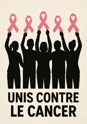 Silhouettes unis contre le cancer pour la journée mondiale