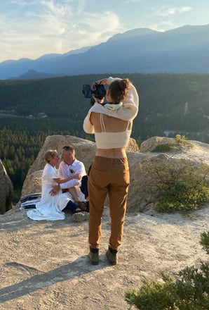 Banff Elopement photographer Solana Crowe photographing en elopement on hoodoos