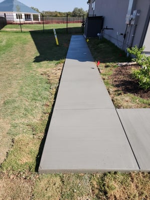 Fresh Concrete Pathway