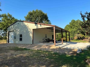 Metal Shop with Metal Patio