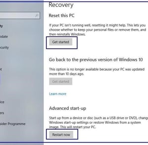 screenshot show windows reset