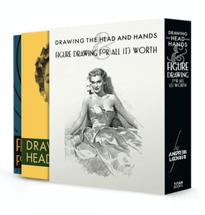 Livros Drawing the Head and Hands e Figure Drawing (Box Set) Andrew Loomis