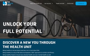 Screenshot of The Health Unit's website homepage