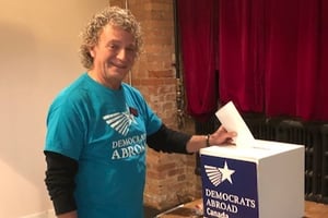 Steve voting in the 2024 GPP in Toronto