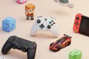 a bunch of video game controllers and controllers