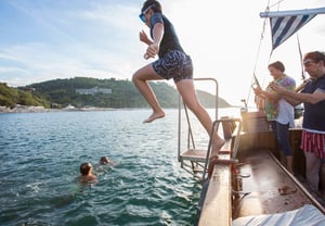 Escursioni con barca, bagno alla Vallugola