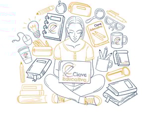 a woman sitting on a laptop computer with a laptop on her lap