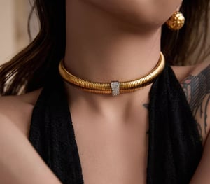 18 k gold plated Demi fine necklaces which are water resistant and hypoallergenic.