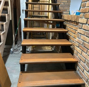 industrial stairs under construction