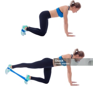 a woman doing a plank