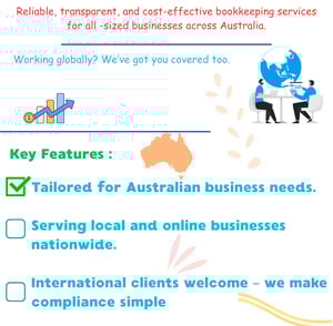 Bookkeeping Services Reliable, transparent bookkeeping for Australian businesses. Global coverage av