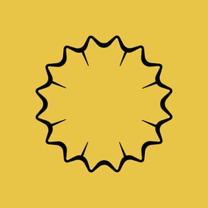 Logo concept stage one, outer shape to look like pencil shavings