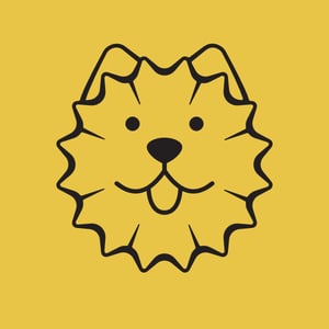 Logo concept stage three, simplistic face has been added
