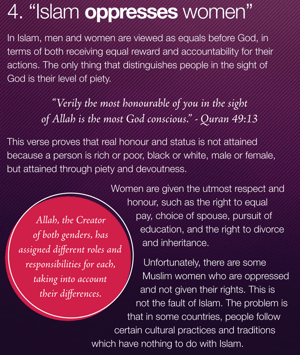 Islam oppresses women