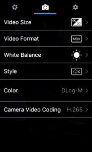 DJI Mavic 2 Pro Camera Settings