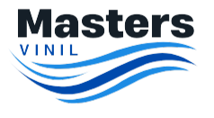 Logotipo Masters Vinil - fábrica de vinil para piscinas