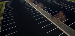 freshly striped parking lot in utah