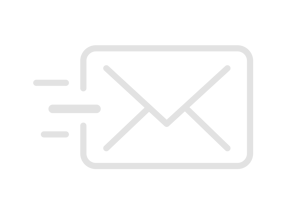 Decorative email icon with dashed lines