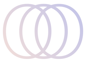 brand mark of Foodism360 consisting of three overlapping circles in sunrise colours