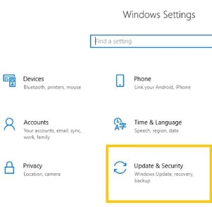 a windows 10 start screen with the settings settings settings