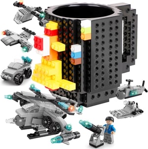 a mug cupcake shaped like a mug with a lego star wars theme