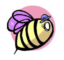 hunnie bumble, bee, girl bee, busy bee, cartoon bee, award-winning, stefanie schultz