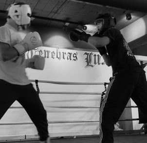 Boxeur en action