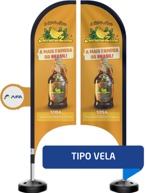 windbanner para marca de bebidas e distribuidora de bebidas