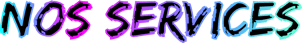 a business logo for a business name nos services