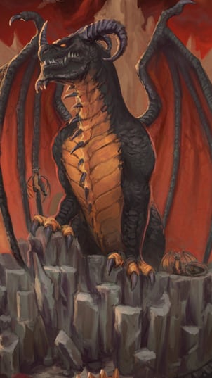 World of warcraft dragon illustration commission tcg art trading card game art