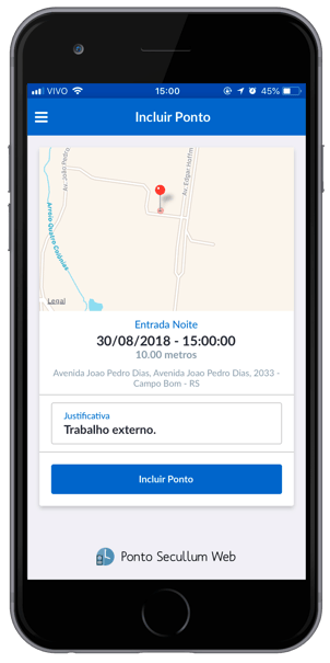 APP DE BATER O PÓNTO