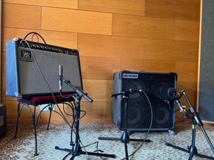 Enregistrement basse guitare micro à ruban