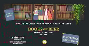 Affiche du salon du livre Books and Beer - présence de Joanie Frigau