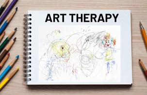 art therapy class private healing growth group drawing colored pencils crayons markers notebook journaling