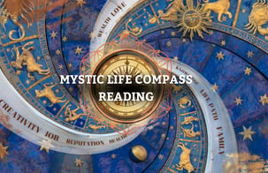 mystic life compass blue star map astrology predictions reading spirituality