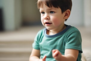 a young boy playing with puzzle pieces of puzzle pieces