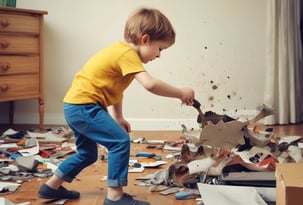 a young boy playing with puzzle pieces of puzzle pieces
