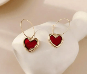 Red Heart Earrings