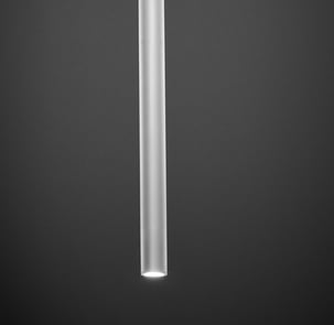 Lámpara colgante SCOPIC tubular delgada con iluminación puntual, moderna